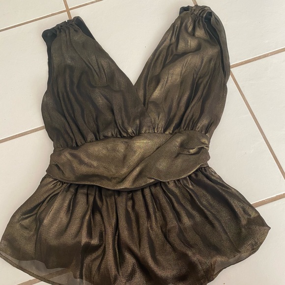 French Connection Bronze sleeveless top size M - Picture 2 of 2